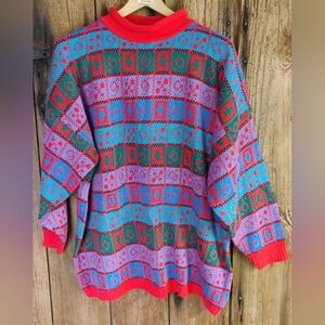 80's Vintage Stefano Oversized Women's Sweater One Sz Fits Most Knit Pullover